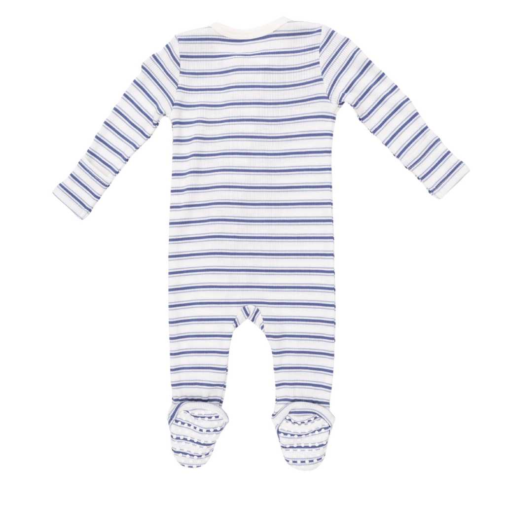 ANGEL DEAR Vintage Stripe Blue - 2 Way Zipper Footie