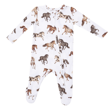 ANGEL DEAR Wild Horses - 2 Way Zipper Footie