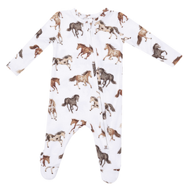 ANGEL DEAR Wild Horses - 2 Way Zipper Footie