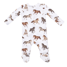 ANGEL DEAR Wild Horses - 2 Way Zipper Footie