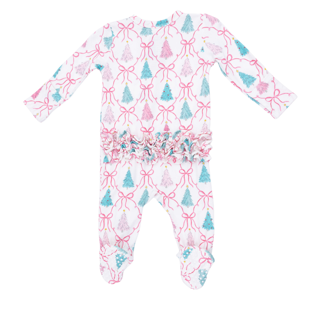 ANGEL DEAR Bow Trellis Tree - 2 Way Ruffle Back Zipper Footie