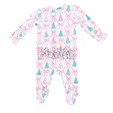 ANGEL DEAR Bow Trellis Tree - 2 Way Ruffle Back Zipper Footie