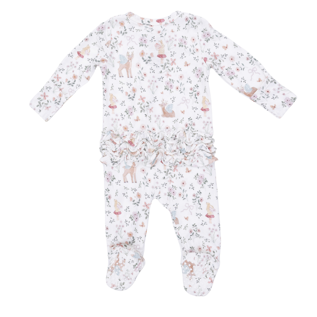 ANGEL DEAR Enchanted Woodland - 2 Way Ruffle Back Zipper Footie