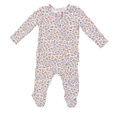 ANGEL DEAR Hazel Floral - 2 Way Ruffle Back Zipper Footie