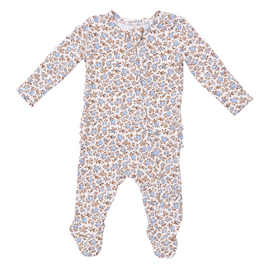 ANGEL DEAR Hazel Floral - 2 Way Ruffle Back Zipper Footie