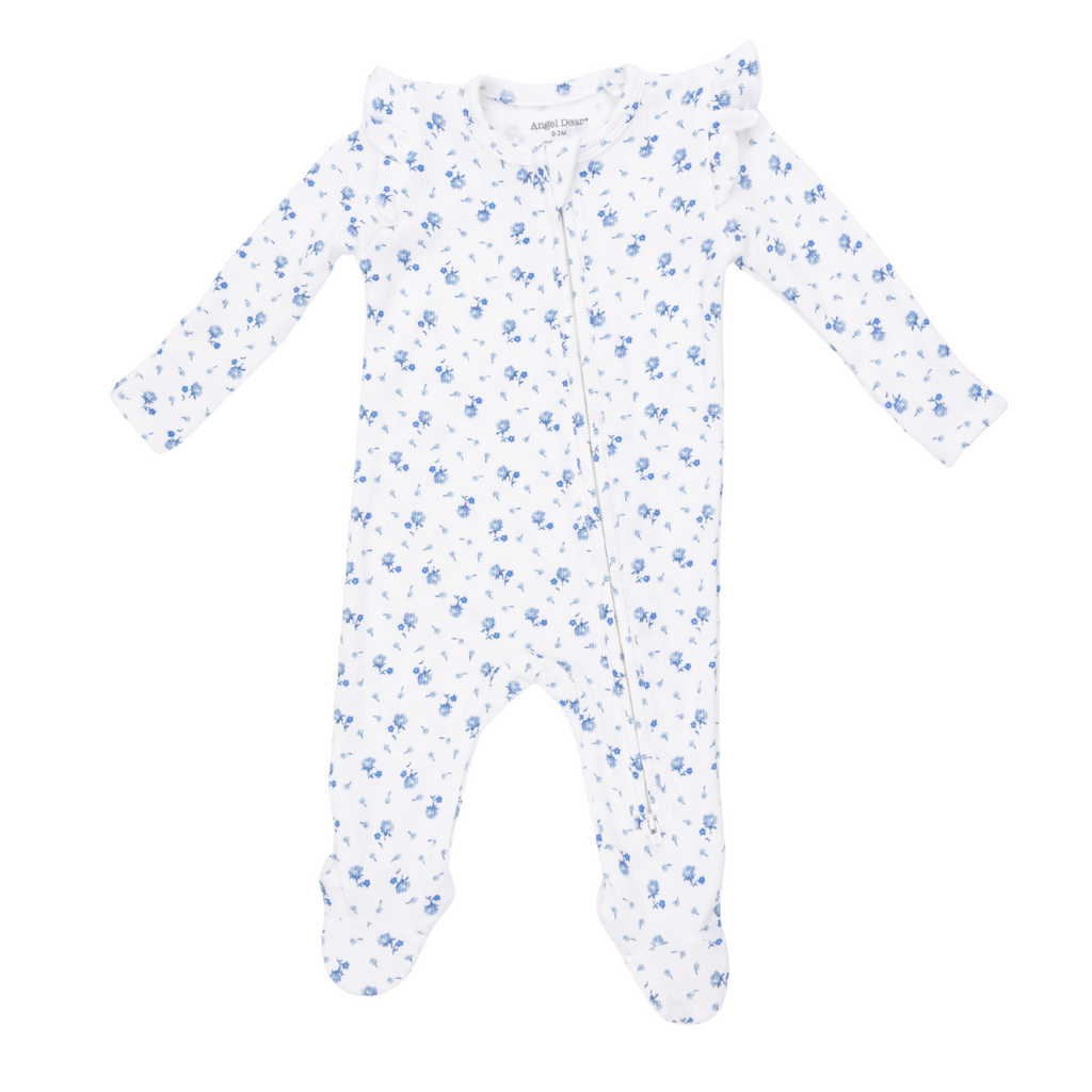 ANGEL DEAR Joli Rosette - 2 Way Ruffle Sleeve Zipper Footie
