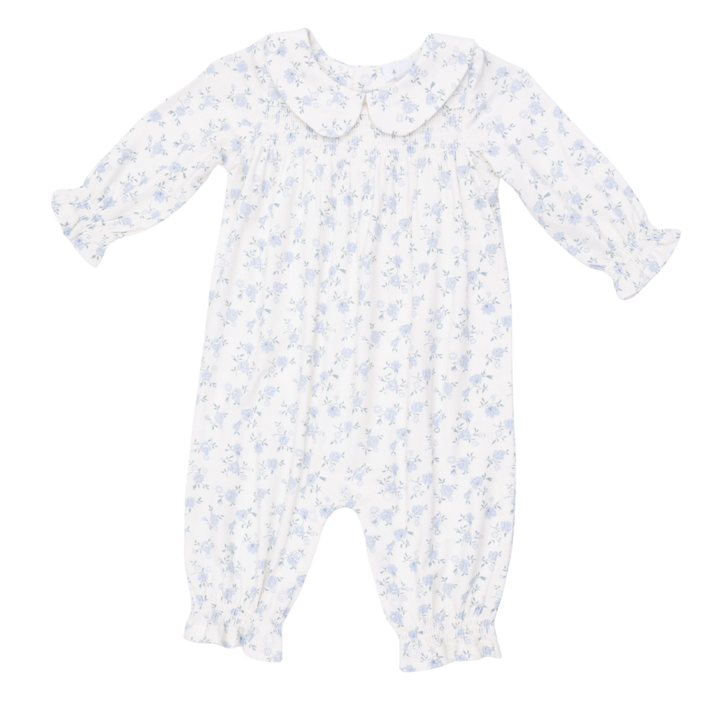 ANGEL DEAR Rose Briar - Smocked Long Sleeve Romper