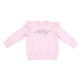 ANGEL DEAR Christmas Lights Merry - Ruffle Sweatshirt