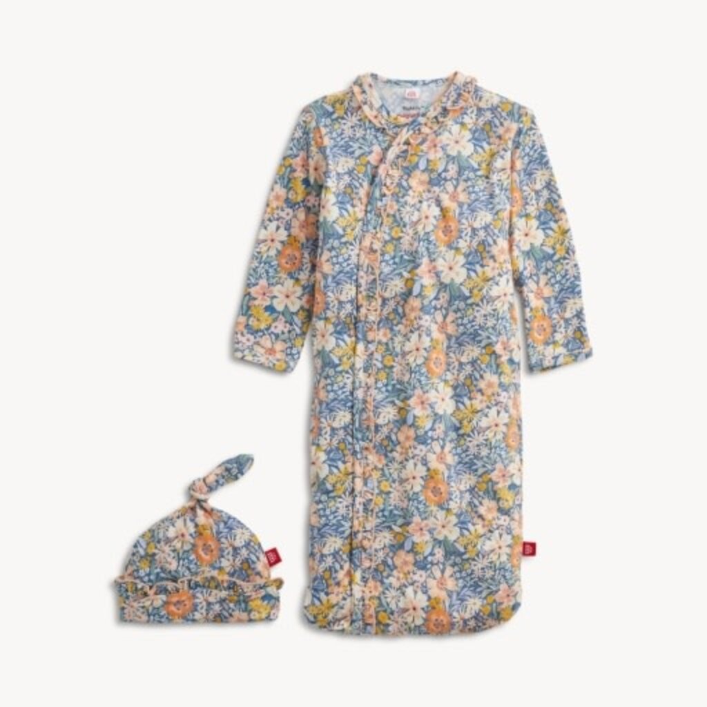 Magnetic  Me FLORA MODAL GOWN+HAT SET W RUFFLE
