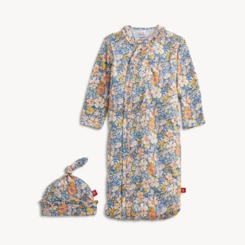Magnetic  Me FLORA MODAL GOWN+HAT SET W RUFFLE