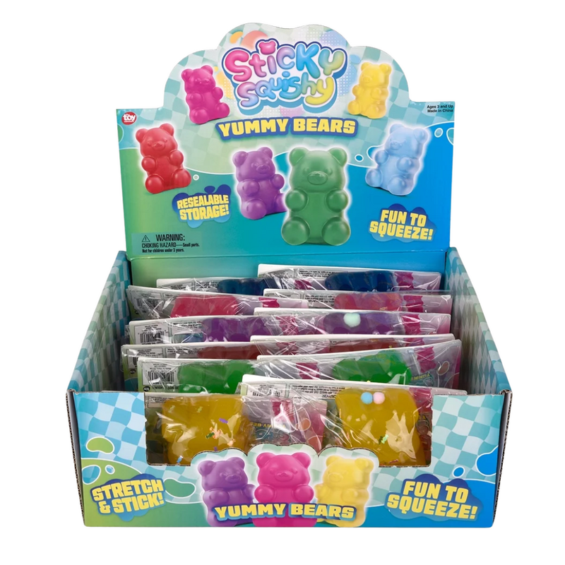 TOY NETWORK 4" STICKY SQUISH YUMMY BEAR