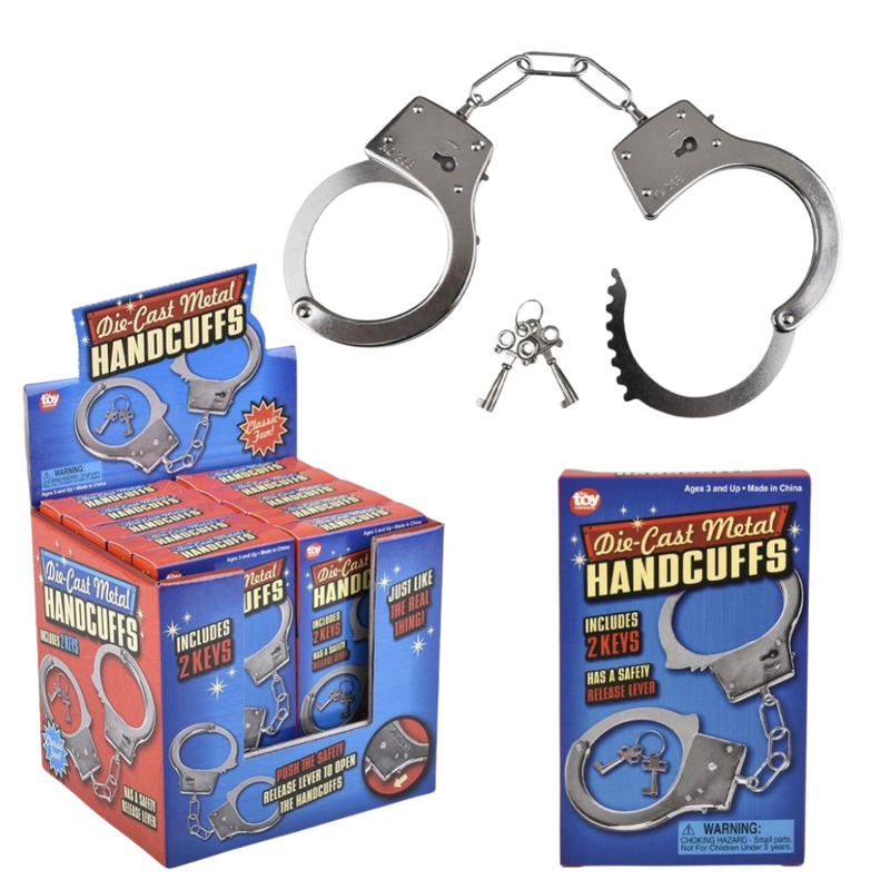 TOY NETWORK DIECAST METAL HANDCUFFS