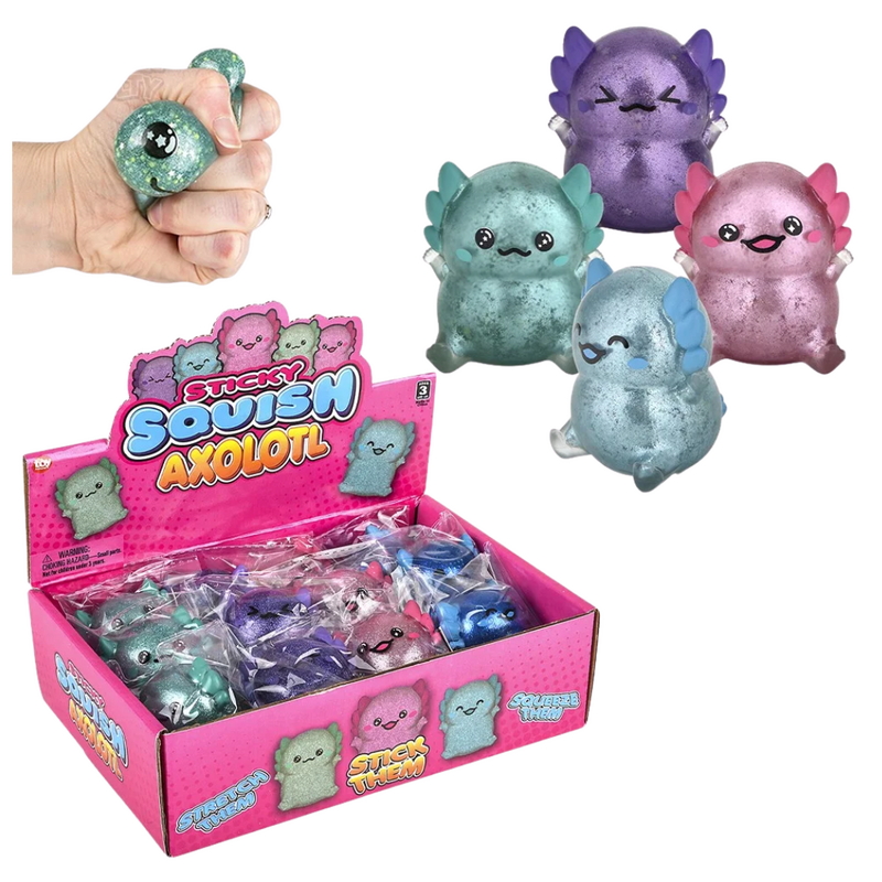 TOY NETWORK 2.25" SQUISH STICKY AXOLOTL