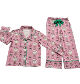 LULU BEBE Santa Viscose Button Down PJ