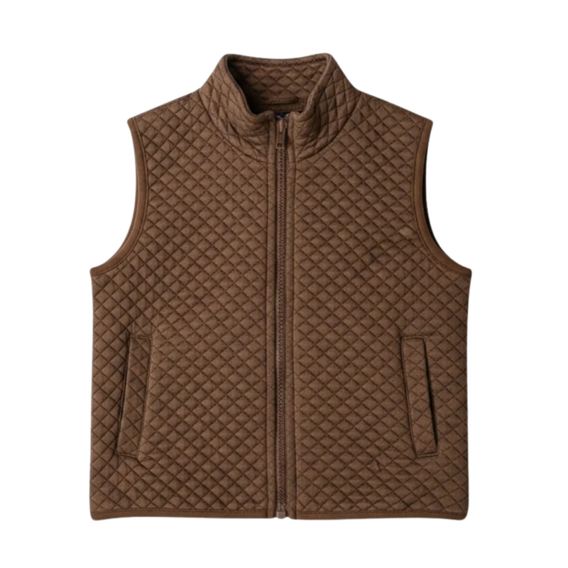 EMMA JEAN KIDS Brown Quilted Vest