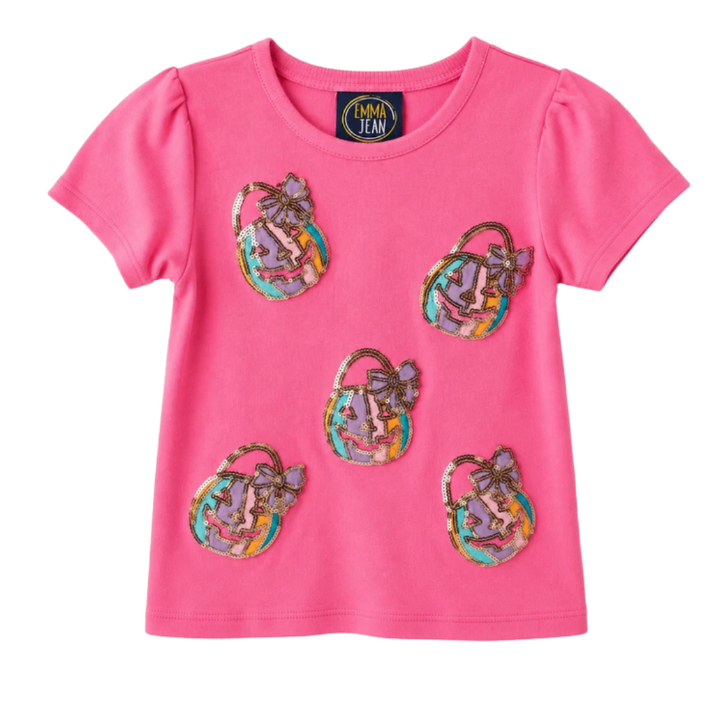 EMMA JEAN KIDS Jack-O-Lantern Sparkle T-shirt