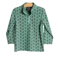 EMMA JEAN KIDS Ethan 1/4 Zip Pullover Dog Print