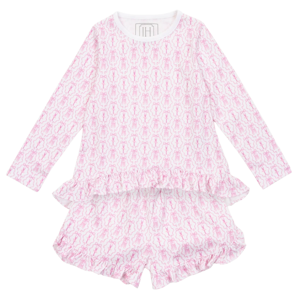 Lila + Hayes Rorie Girl's Short Set-Ballet and Bows