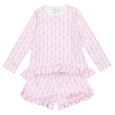 Lila + Hayes Rorie Girl's Short Set-Ballet and Bows