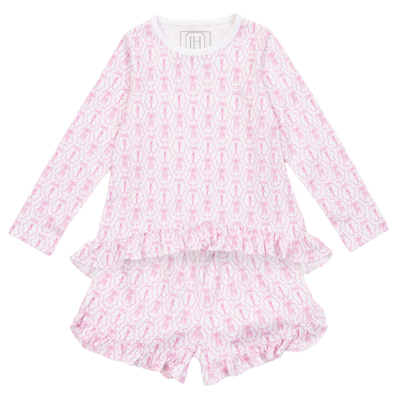 Lila + Hayes Rorie Girl's Short Set-Ballet and Bows