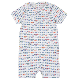 Lila + Hayes Henry Boy's Pima Cotton Shortall-Grand Prix