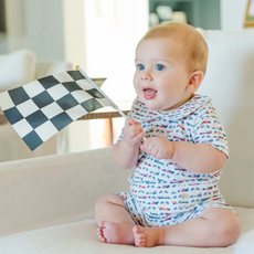 Lila + Hayes Henry Boy's Pima Cotton Shortall-Grand Prix