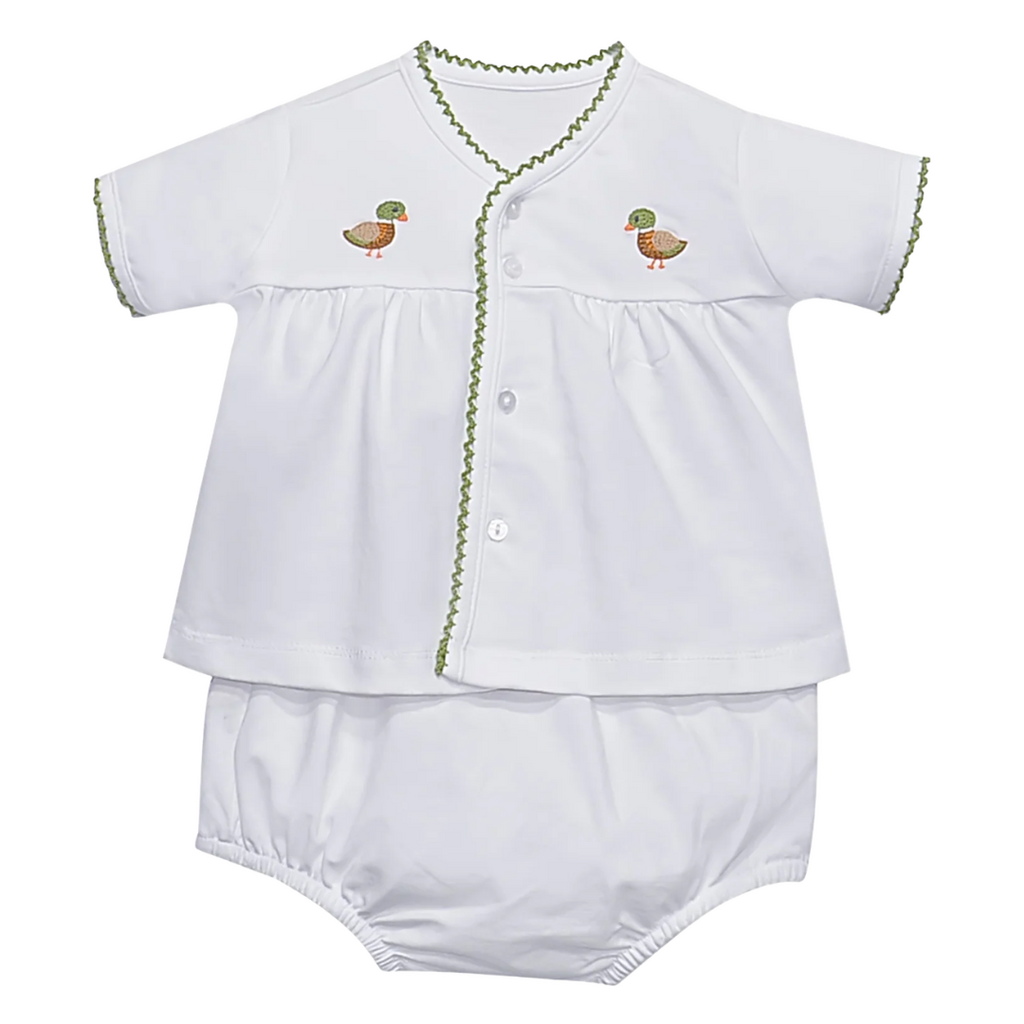 BABY SEN White Brennan Diaper Set-Ducks