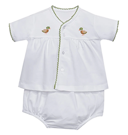 BABY SEN White Brennan Diaper Set-Ducks