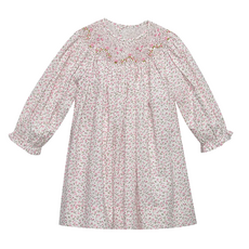 REMEMBER NGUYEN Pink Flower Savannah Bishop Dress-Garden Whispers