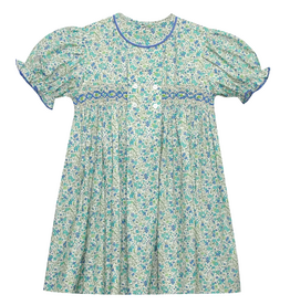 REMEMBER NGUYEN Blue Flowers Ava Rose Dress