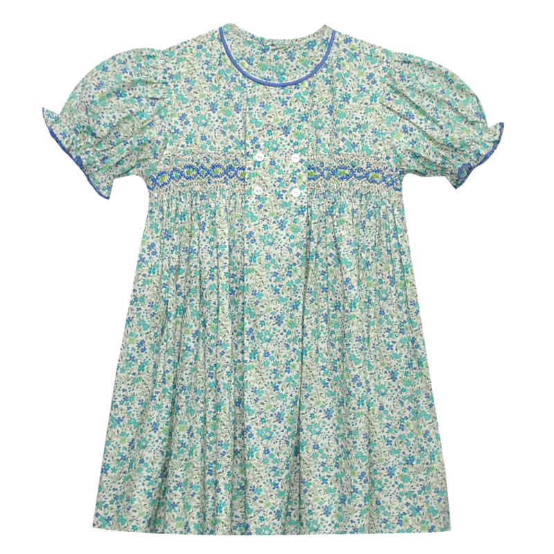 REMEMBER NGUYEN Blue Flowers Ava Rose Dress