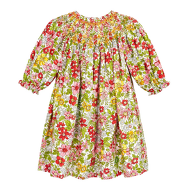 Rosalina Baby Collection Bishop Long Sleeve with Red/Pink Flowers