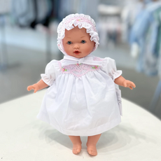 Rosalina Baby Collection 10" Abby Doll with White Roselle Bishop & Bonnet
