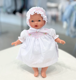 Rosalina Baby Collection 10" Abby Doll with White Roselle Bishop & Bonnet