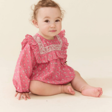 PINK CHICKEN Baby Girls Quinn Bubble - Small Paisley