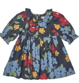 PINK CHICKEN Girls Amara Dress - Navy Hibiscus Floral