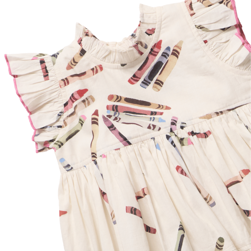 PINK CHICKEN Girls Jennifer Dress - Tossed Crayons