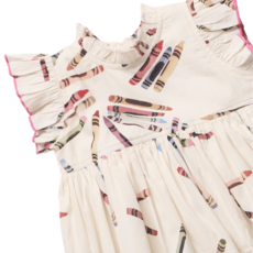 PINK CHICKEN Girls Jennifer Dress - Tossed Crayons