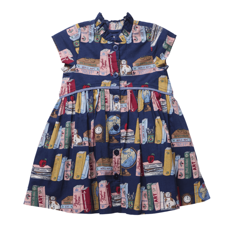 PINK CHICKEN Girls Fatima Dress - Bookshelf