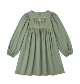 EARLY SUNDAY Bell Dress-Sage Green
