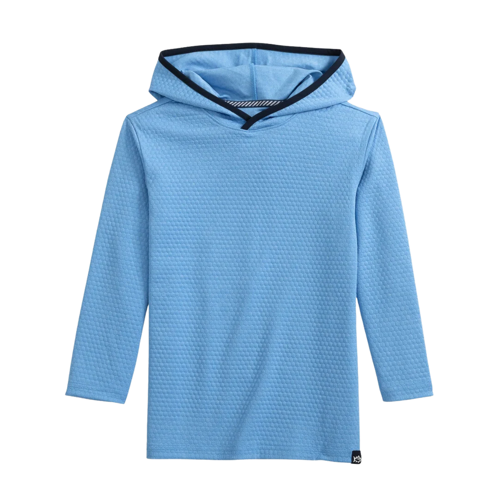 SOUTHERN TIDE BOYS SCUTTLE HOODIE-HEATHER BOAT BLUE