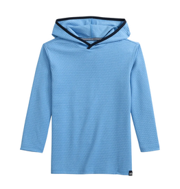 SOUTHERN TIDE BOYS SCUTTLE HOODIE-HEATHER BOAT BLUE