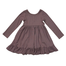 BABYSPROUTS GIRLS RIBBED BALLET DRESS-Plum