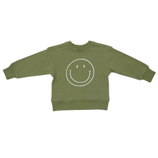 BABYSPROUTS BOXY SWEATSHIRT Smile In Deep Olive