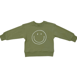 BABYSPROUTS BOXY SWEATSHIRT Smile In Deep Olive