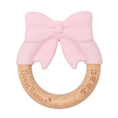 Bow Wooden & Silicone Teether