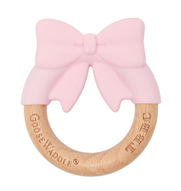 Bow Wooden & Silicone Teether