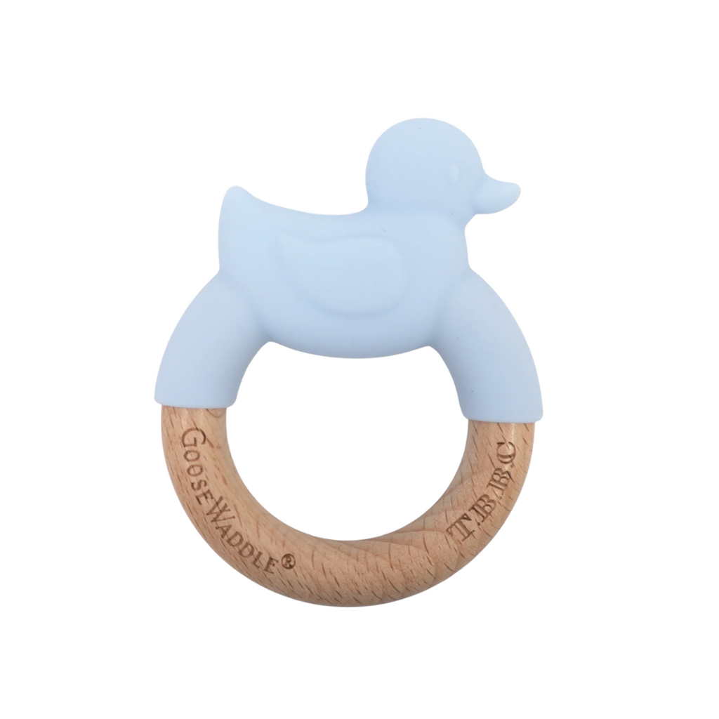 Duck Wooden & Silicone Teether