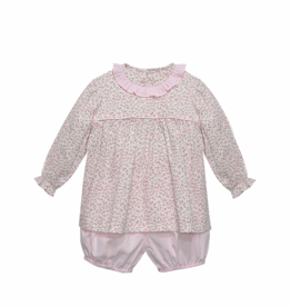 REMEMBER NGUYEN Pink Flowers Reagan Bloomer Set-Garden Whispers