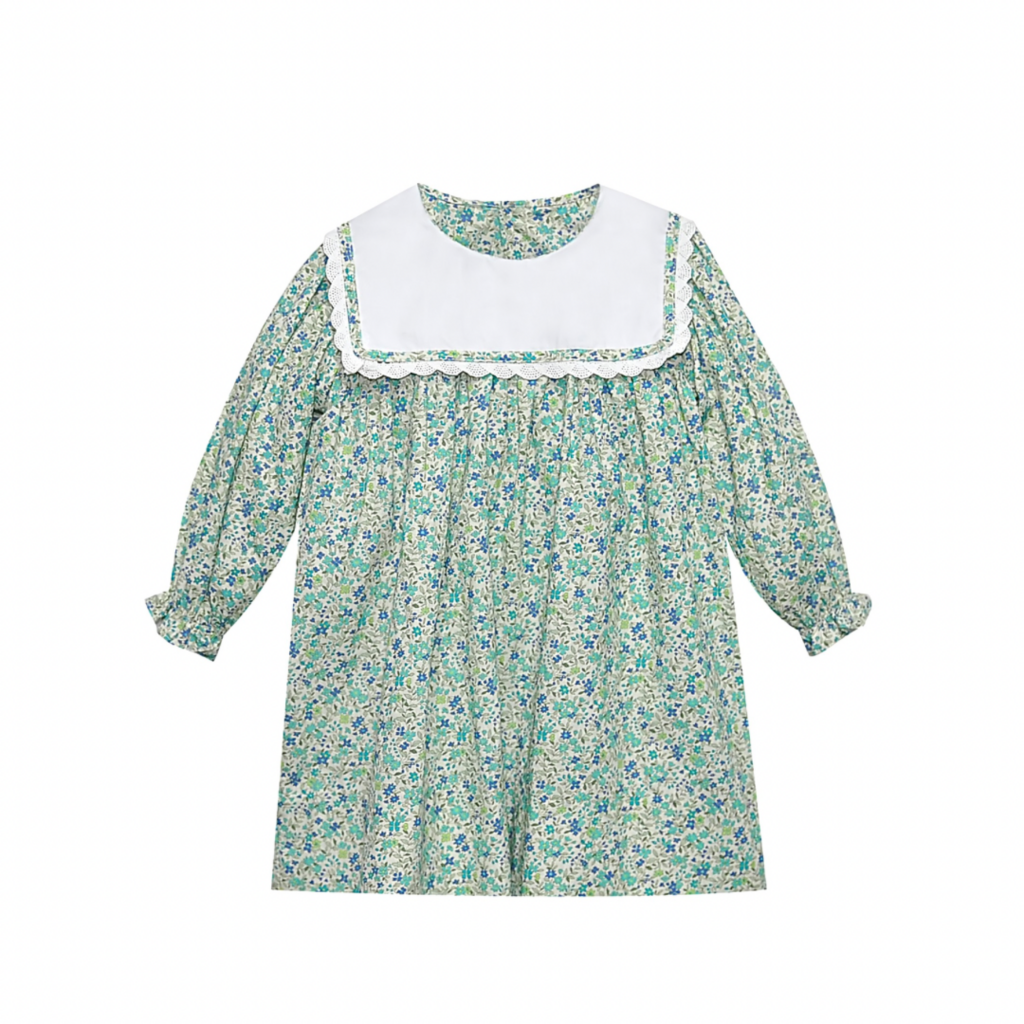 REMEMBER NGUYEN Blue Flowers Reese Dress-Blue Flowers